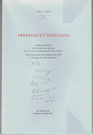 Préfaces et dédicaces