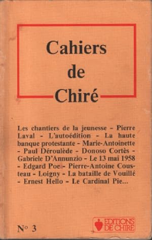 Image du vendeur pour Cahiers de chir n 3 mis en vente par librairie philippe arnaiz