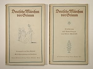 Imagen del vendedor de Deutsche Mrchen vor Grimm. Erster Band: Mrchen. Zweiter Band: Einfhrung und Anmerkungen. (Zwei Bnde). a la venta por Versandantiquariat Christine Laist