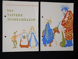 Seller image for Programmzettel Deutsches Nationaltheater Weimar 1957. DAS TAPFERE SCHNEIDERLEIN nach Grimm von Damm-Wendler, Fritzsche (Musik). Regie: Georg-Heinrich Lange, musikal. Ltg.: Klaus Zoephel, Bhnenbild: Manfred Voigt, Kostme: Eleonore Kleiber. Mit Alfred Bohl, Martin Zehner, Herta Wild-Bolley, Josef Praml-Schmidt, Wilhelm-Hinrich Holtz for sale by Fast alles Theater! Antiquariat fr die darstellenden Knste