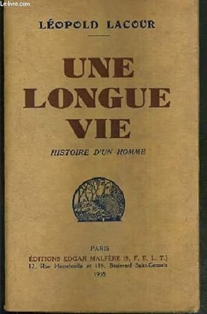 Seller image for UNE LONGUE VIE - HISTOIRE D'UN HOMME / BIBLIOTHEQUE DE L'HERISSON. for sale by Le-Livre