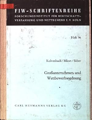 Seller image for Grossunternehmen und Wettbewerbsordnung. Schriftenreihe des Forschungsinstitutes fr Wirtschaftsverfassung und Wettbewerb e.V. Kln ; H. 96 for sale by books4less (Versandantiquariat Petra Gros GmbH & Co. KG)