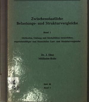 Seller image for Zwischenstaatliche Belastungs- und Strukturvergleiche. Methoden, Umfang und Modalitten steuerlicher, ergebnismiger und finanzieller Last- und Strukturvergleiche. Finanzen und Steuern Heft 96; Band 1; for sale by books4less (Versandantiquariat Petra Gros GmbH & Co. KG)