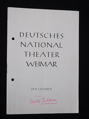 Bild des Verkufers fr Programmheft 12 Deutsches Nationaltheater Weimar 1958/59. DER LGNER von Goldoni, Eidam (Bearb.). Insz.: Helmut Spie, Bhnenbild: Hans-Martin Perthel, Kostme: Karl Zopp, musikal. Ltg.: Klaus Zoephel. Mit Alfred Bohl, Christina Huth, Kte Koch, Eva Tpfer, Fred Diesko, Carl-Gerd Durban, Bernhard Rhr, Hannsjosef Bolley, Joachim Debik zum Verkauf von Fast alles Theater! Antiquariat fr die darstellenden Knste