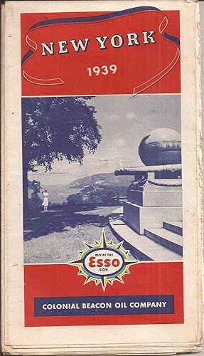 Esso Highway Map of New York 1939