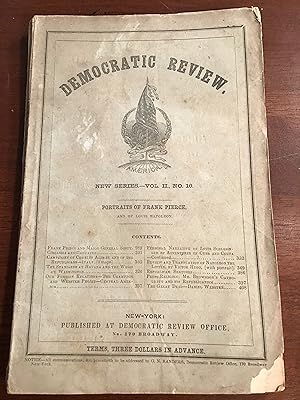 Seller image for Democratic Review - Portrait of Frank Pierce - Oct 1852 for sale by Shadetree Rare Books