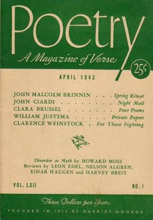 Poetry, A Magazine of Verse (April 1943, Vol. LXII, No. 1)