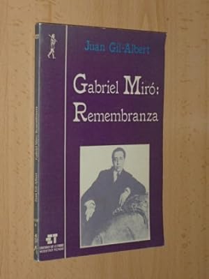 Seller image for GABRIEL MIR: REMEMBRANZA for sale by Libros del Reino Secreto