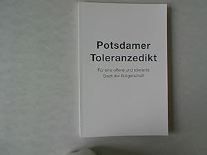 Bild des Verkufers fr Potsdamer Toleranzedikt: Fr eine offene und tolerante Stadt der Brgerschaft. zum Verkauf von Antiquariat Bookfarm