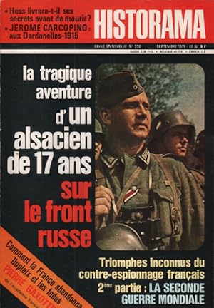 Revue historama n° 238 / la tragique aventure d'un alsacien de 17 ans sur le front russe