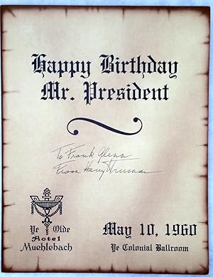 Happy Birthday Mr. President: Program from the Celebration of the President's 76th Birthday