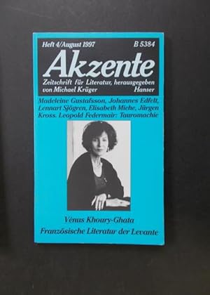 Seller image for Akzente - Zeitschrift fr Literatur Heft 4/1997 - Venus Khoury-Ghata Franzsische Literatur der Levante u.a. for sale by Antiquariat Strter