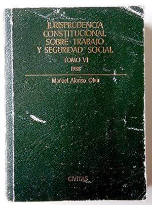 Imagen del vendedor de Jurisprudencia constitucional sobre trabajo y seguridad social tomo VI ao 1988 a la venta por Librera Salvalibros Express