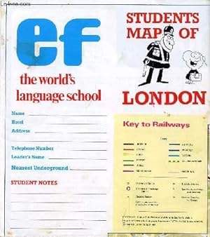 Seller image for EF, THE WORLD'S LANGUAGE SCHOOL, STUDENTS MAP OF LONDON for sale by Le-Livre