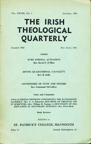 Bild des Verkufers fr The Irish Theological Quarterly. Vol. XXVIII, No. 1, January, 1961. zum Verkauf von Fundus-Online GbR Borkert Schwarz Zerfa