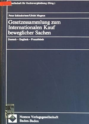 Bild des Verkufers fr Gesetzessammlung zum internationalen Kauf beweglicher Sachen (deutsch - englisch - franzsisch) zum Verkauf von books4less (Versandantiquariat Petra Gros GmbH & Co. KG)