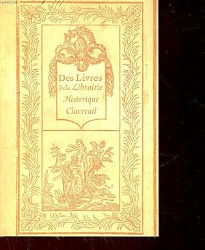 Seller image for 1 CATALOGUE - LIBRAIRIE HISTORIQUE CLAVREUIL - 18 SIECLE - TOME 1 for sale by Le-Livre