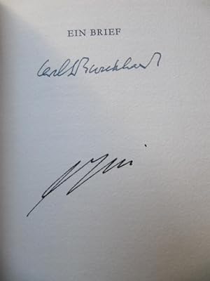 Ein Brief. Zeichnungen von Hans Erni. [signiert, signed, limited] Oltner Bücherfreunde.