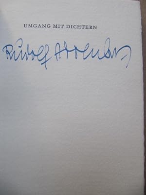 Umgang mit Dichtern. Notizen und Erlebnisse eines Bücherfreundes. [signiert, signed, limited].