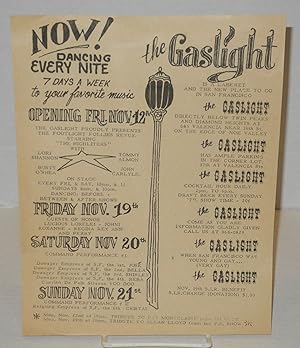 The Gaslight is a cabaret and the new place to go in San Francisco [handbill]