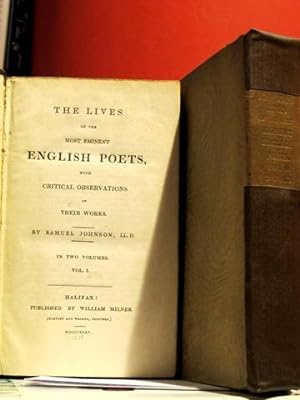 The Lives Of The Most Eminent English Poets with Critical Observations on Their Works. In two (2)...