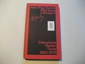 Imagen del vendedor de Was kann Literatur? Interviews, Reden, Texte 1960 -1976. a la venta por Ottmar Mller