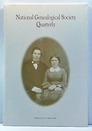 Bild des Verkufers fr National Genealogical Society Quarterly, Volume 93, Number 1 (March 2005) zum Verkauf von Cat's Cradle Books