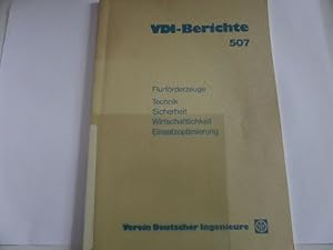 Bild des Verkufers fr Flurfrderzeuge Technik Sicherheit Wirtschaftlichkeit Einsatzoptimierung Tagung Heidelberg 1984 zum Verkauf von Gerald Wollermann
