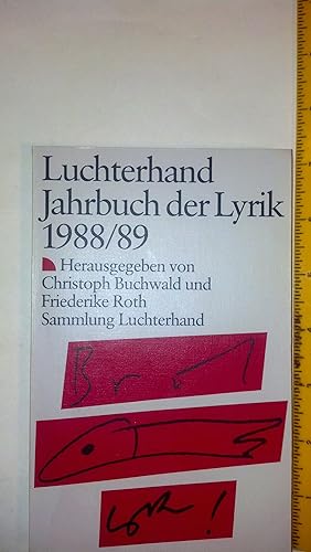 Seller image for Luchterhand - Jahrbuch Der Lyrik 1988 89: Reifenspuren, Brachpfade for sale by Early Republic Books