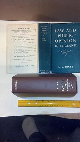 Imagen del vendedor de Lectures on the Relation between Law & Public Opinion in England During the Nine a la venta por Early Republic Books