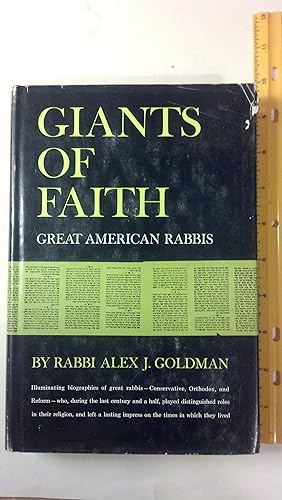 Imagen del vendedor de Giants of faith;: Great American rabbis, a la venta por Early Republic Books