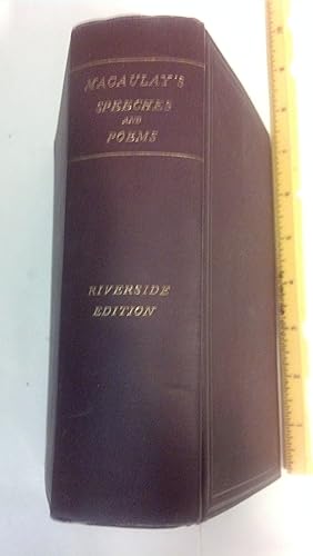 Seller image for Speeches and Poems, with the Report and Notes on the Indian Penal Code for sale by Early Republic Books
