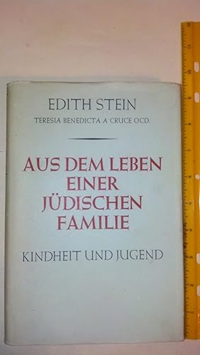 Image du vendeur pour Aus dem Leben einer Judischen Familie (Edith Stein's Werke Band VII) mis en vente par Early Republic Books