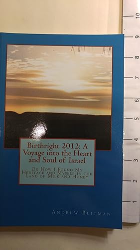 Imagen del vendedor de Birthright 2012: A Voyage into the Heart and Soul of Israel: Or How I Found My Heritage and Myself in the Land of Milk and Honey a la venta por Early Republic Books