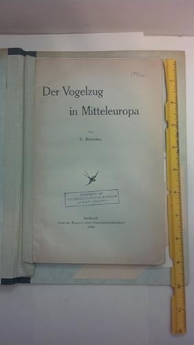 Image du vendeur pour Der Vogelzug in Mitteleuropa mis en vente par Early Republic Books