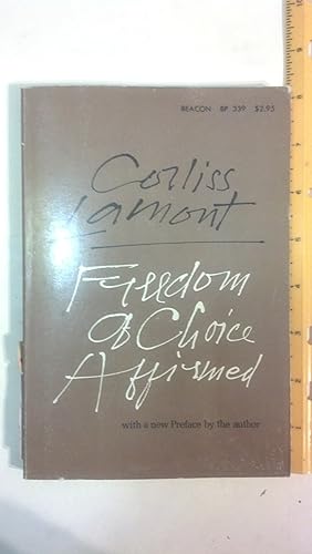 Seller image for Freedom of choice affirmed for sale by Early Republic Books