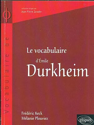 Bild des Verkufers fr Le vocabulaire d'Emile Durkheim zum Verkauf von Librodifaccia