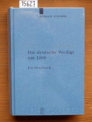 Bild des Verkufers fr Die deutsche Predigt um 1200. Ein Handbuch. [Teilw. zugl.: Berlin, Freie Univ., Diss., 2002 unter d. Titel: Die Millstdter Predigtsammlung und die frhe deutsche Predigt. Katechese in der Vokssprache um 1200.] zum Verkauf von Michael Fehlauer - Antiquariat