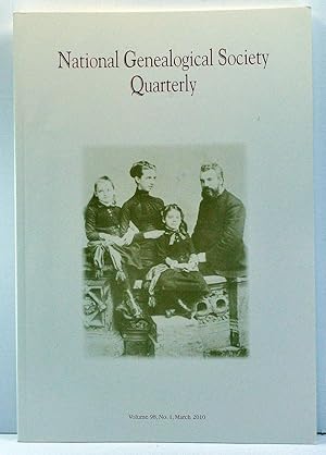 Imagen del vendedor de National Genealogical Society Quarterly, Volume 98, Number 1 (March 2010) a la venta por Cat's Cradle Books