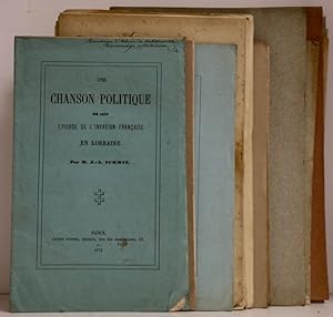 Ensemble de 21 études sur la Lorraine, années 1874 à 1938. Extraites pour la plupart de Revues ou...