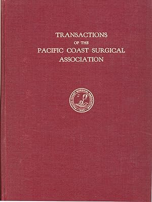 Image du vendeur pour Transactions of the Pacific Coast Surgical Association 1958 Twenty-Ninth Annual Meeting Santa Barbara Biltmore Hotel, Santa Barbara, California mis en vente par Rose City Books