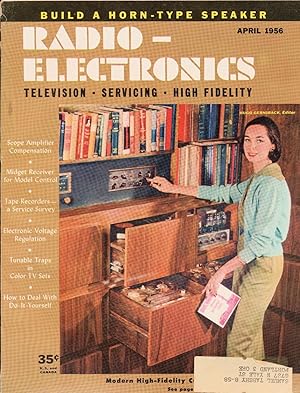 Immagine del venditore per RADIO ELECTRONICS APRIL 1956 venduto da Rose City Books