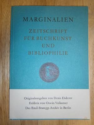 Marginalien. Zeitschrift für Buchkunst und Bibliophilie. Heft 103. Herausgegeben von der Pirckhei...