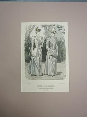 Bild des Verkäufers für Der Bazar. Illustrirte Damen-Zeitung. Juli 1891. Modeblatt Pl. 145. Kolorierter Stahlstich. 2 Damen in sommerlichen Ausgeh-Kostümen. zum Verkauf von NORDDEUTSCHES ANTIQUARIAT
