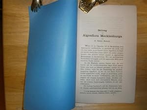 Imagen del vendedor de Beitrag zur Algenflora Mecklenburgs. - Angebunden: Teil II. Sonder-Abdruck (S.-A.). a la venta por NORDDEUTSCHES ANTIQUARIAT