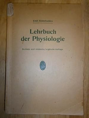 Bild des Verkufers fr Lehrbuch der Physiologie in Vorlesungen. zum Verkauf von NORDDEUTSCHES ANTIQUARIAT