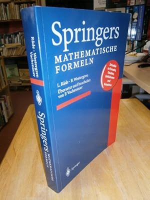 Image du vendeur pour Springers Mathematische Formeln. Taschenbuch fr Ingenieure, Naturwissenschaftler, Informatiker, Wirtschaftswissenschaftler. bersetzt und bearbeitet von Peter Vachenauer. mis en vente par NORDDEUTSCHES ANTIQUARIAT