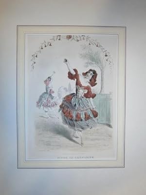 Bild des Verkufers fr Fleur de Grenadier. Granatapfel oder Grenadine (Punica granatum). Kolorierter Stahlstich aus "Les Fleurs Animees". zum Verkauf von NORDDEUTSCHES ANTIQUARIAT