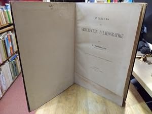 Image du vendeur pour Anleitung zur griechischen Palaeographie. mis en vente par NORDDEUTSCHES ANTIQUARIAT