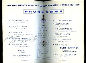 Imagen del vendedor de All Star Charity Concert In Aid of Freedom From Hunger and Local Charities: Souvenir Theatre Programme Performed at Winter Gardens, Margate [Signed] a la venta por Little Stour Books PBFA Member